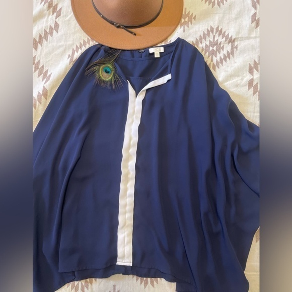 Navy Blue Blouse 5/$20